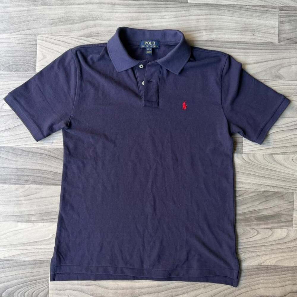 Polo Ralph Lauren Navy Blue Polo Shirt Boys L 14-16